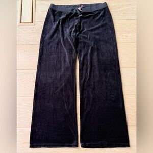 Vintage Juicy Couture Velour Pants 🖤 Wide Leg Y2K OG | Rare Fit
